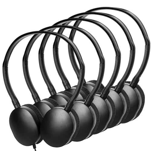 Headphones Bulk 100 Pack for School Classroom Student Children | Boys Girls Teens and Adult,Computer Earphones Class Set of Headphones for Students Online Lesson Testing 3.5mm Jack (Black) - size: 100 Pack Black