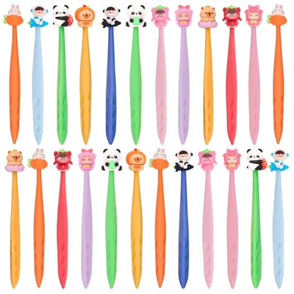 24 Pcs Cute Animals Bobblehead Eraser for Pencils Kawaii Erasers Cute School Supplies Fun Cartoon Erasers Back to School Supplies Birthday Classroom Gifts - color: Style 3