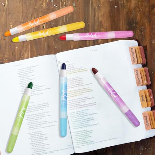 No Bleed Gel Highlighter, Bible Highlighters, Cute Bible Markers Study Journaling School Supplies and Accessories, Pack of 6
