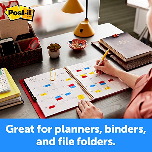 Post-it Tabs, 1 in, 36/Dispenser, Pack of 2 | 6 Colors | Solid Style - size: 0.4" x 2.8" (36 Count, Pack of 2)