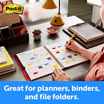 Post-it Tabs, 1 in, 36/Dispenser, Pack of 2 | 6 Colors | Solid Style - size: 0.4" x 2.8" (36 Count, Pack of 2)