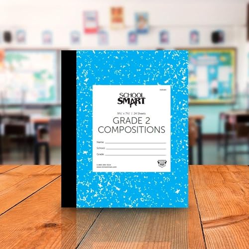 School Smart Skip-A-Line Ruled Composition Book, Grade 2, Blue, 48 Pages - size: 24 Sheets/48 Pages - Grade 2