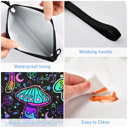 Reusable Food Storage Bags Magic Mushrooms 3 Pack Set Lunch Bag Compact Sandwich Snack Bag Small Medium Large for Lunch, Travel & Organization - color: Bag 25