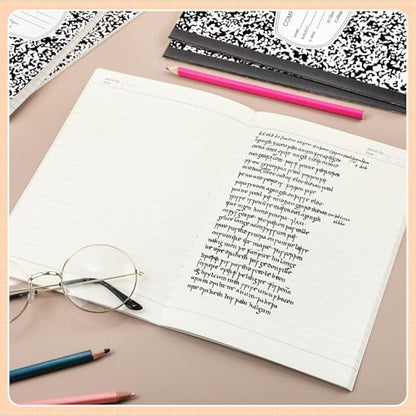 Fainne 100 Pack College Ruled Composition Notebooks A5,Black - color: black