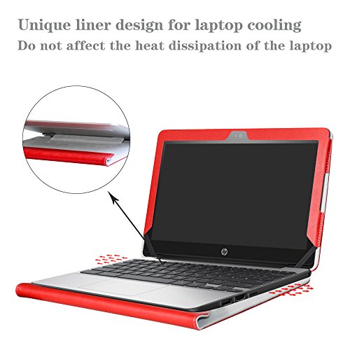 Protective Case Cover for HP Chromebook 11 G5 EE/G4/G3/G2/G4 EE/11-2000 Series Laptop(Warning:Not fit HP Chromebook 11 G6 EE/G5/G1/11-v000/11-1100 Series) 11.6",Red - color: Red