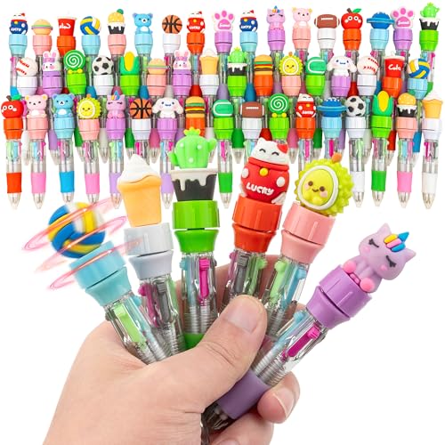 50 Pack Fidget Multicolor Pens Bulk,4-in-1 Ballpoint Pens for Kids,Fun Sport Theme Party Favors,Novelty Gifts,Classroom Prizes & School Supplies - color: Sport Multicolor
