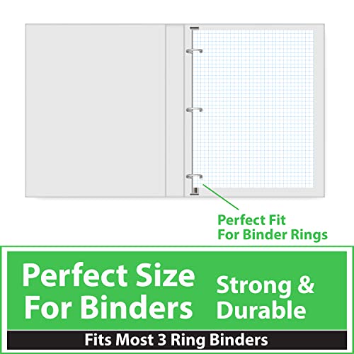 Graph Paper Loose Leaf Paper Quad Ruled Notebook Paper Quad Ruled 4” x 4” Square Lined Writing Filler Paper 10.5” x 8” 7200 Sheets 150 Sheets Per Pack 60 gsm (48 Pack) - size: 48 Pack