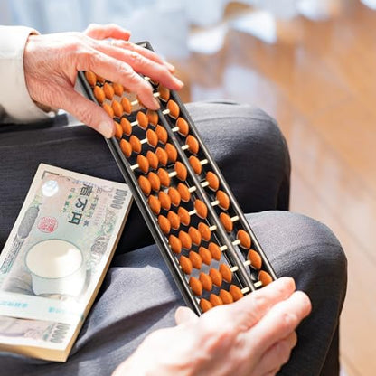 Yellow Mountain Imports Soroban Abacus - 13 Column, 9.7-Inch Professional Japanese Calculator for Mental Math and Montessori Learning - size: 9.7 inch