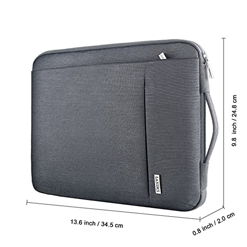 LANDICI 360° Protective Laptop Sleeve 13-14 Inch, Computer Bag Carrying Case for MacBook Air 13 M1/M2, MacBook Pro 13/14, Chromebook 14, Slim, Shockproof, Waterproof, Grey - color: Grey, size: 13-14 Inch