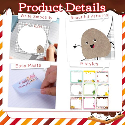 Inspirational Sticky Notes Gifts - 9 Pack Fun Positive Notepads 3x3 Inches, Funny Motivational Self-Adhesive Memo Pads, Positive Office Study Supplies Gift (450 Sheets) - style: Inspirational