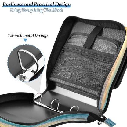3 Ring Zipper Binder Sunrise Sunset Ocean Beach Binders Bag with Shoulder Strap 500 Sheets Paper Organizer Trapper Keeper Documents Storage File Folder for School Office - color: A493