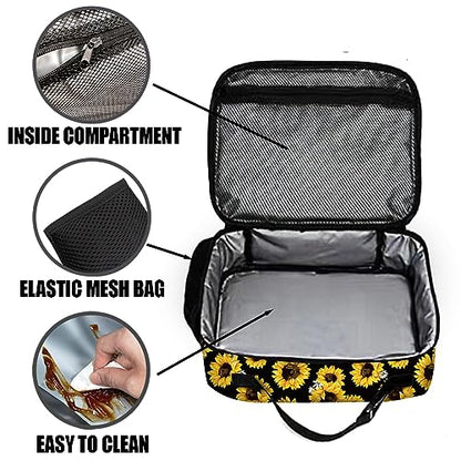 Sunflower Lunch Bag Reusable Insulated Lunch Box Keep Food Cooler Thermal Lunch Tote bags for Women Men - color: Sunflower