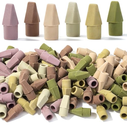 Mr. Pen- Pencil Erasers Toppers, 120 Pack, Colorful, Latex Free, No Smudge | Mr Pen Erasers for Pencils - color: Dark and Earthy, size: 120 Pack
