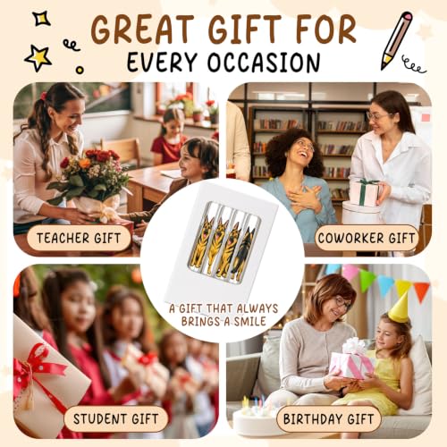 Cute German Shepherd Pens 6-Pack, Funny Dog Ballpoint Pens for Kids & Women, Puppy Gifts for Dog Lovers, School Supplies, Office Desk Accessories, Party Favors