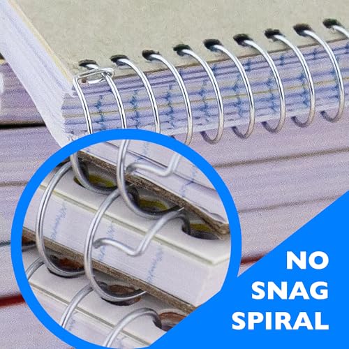 BAZIC PRODUCTS 3-Subject Spiral Notebook, College-Ruled, 120 Ct, 6 Titles | 120 college-ruled sheets, wire binding lays flat, 9.5 x 5.75 in - size: 6-Pack