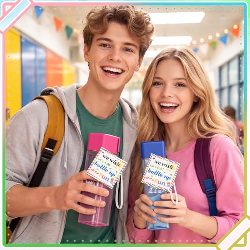Rtteri 24 Sets Water Bottles Bulk Back to School 17 oz Summer Party Favors for Kids Plastic Reusable Water Bottles Classroom Prizes Student Gifts from Teachers for Pool Beach Kindergarten Party Supply