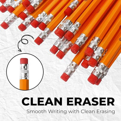 Pack of 1300, Pre Sharpened Pencils Bulk #2 HB Pencils, Yellow bulk Pencil for Classroom, Pre Sharpened Pencil #2 bulk