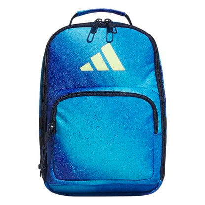 adidas Kids Santiago Lunch Bag for Girls & Boys – Insulated Cooler Lunchbox, 8L - color: 4.0/Spray Gradient Team Royal Blue