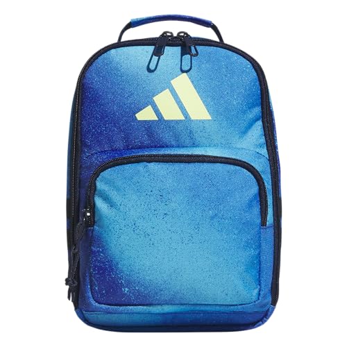 adidas Kids Santiago Lunch Bag for Girls & Boys – Insulated Cooler Lunchbox, 8L - color: 4.0/Spray Gradient Team Royal Blue