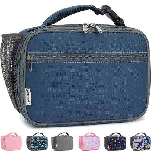 GYEUKHAM Insulated Lunch Box for School, Thermal Reusable Durable Freezable Lunch Bags for Kids Boys Girls Men Women - Small Soft Cooler Portable Lunch Tote Kit for Work Picnic Travel,Cyan - color: Cyan