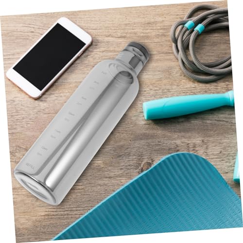 High-Temperature Resistant Glass Water Bottle with Time Scale Large Capacity Stylish Design for Students and Home Use for Hydration Go