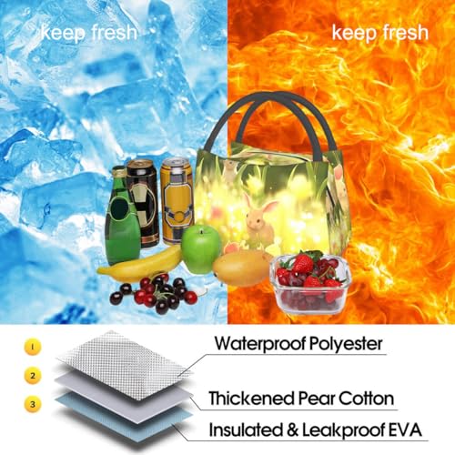 Gothic Bat Lunch Bag for Women, Girls, Kids, Reusable Insulated Lunch Box for Work, Office, Picnic, Travel, School, Gifts - color: Gothic Bat