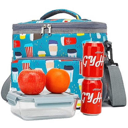 GYEUKHAM Insulated Lunch Bag for Adult/Women/Men, Reusable Large Lunch Box Cooler Soft Leakproof Tote, Thermal Meal Prep Lunch Pail with Adjustable Shoulder Strap for School/Travel/Office, Cup - color: Cup