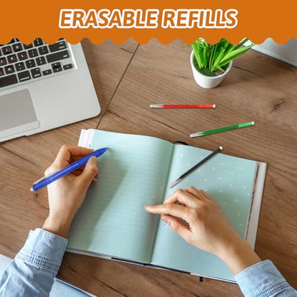 0.7 mm Erasable Gel Ink Pen Refills Compatible with Frixion Friction, Smooth Writing Multicolor Retractable Fine Point Pen Refill for School Office Home Art (4 Colors, 24) - style: 4 Colors