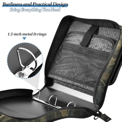 ALAZA Deer Stars Zipper Binder 1.5 inch 3 Ring Binder Organizer with Shoulder Strap and Handle for Home Office Work