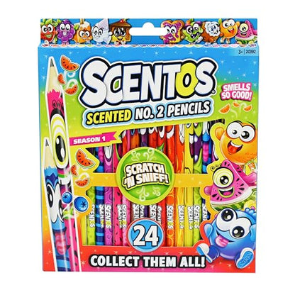 Scentos Scented Pencils for Kids - No. 2 Lead Pencils - Cute Pencil - For Ages 3 and Up - 24 Pack