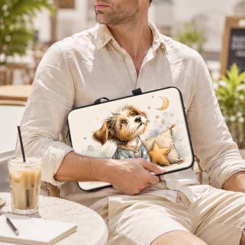 13 Inch Laptop Case Sleeve with Handle, Shockproof Slim Carrying Case | Soft Lining Computer Bag for MacBook Air 13 M3/M2/M1, MacBook Pro 13/14, iPad Pro 13 M4, Cute Terrier Puppy - color: Cute Terrier Puppy, size: 13-14 inch