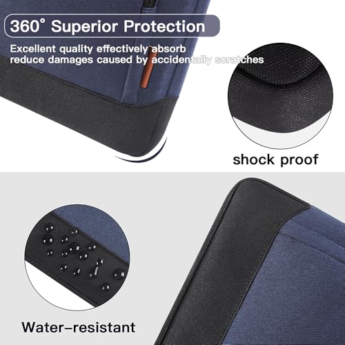 DOMISO 15-15.6 Inch Laptop Bag Business Briefcase Laptop Case Compatible with Lenovo 15.6" Ideapad 330/16" MacBook Pro/HP EliteBook 850 G3/Envy x360 15/Latitude 3580/Acer Chromebook/Asus,Blue - color: Blue, size: 15 - 15.6 Inch