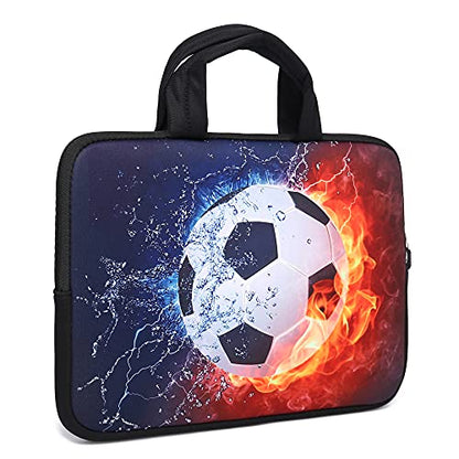 11" 11.6" 12" 12.1" 12.5" inch Laptop Carrying Bag Chromebook Case Notebook Ultrabook Bag Tablet Cover Neoprene Sleeve Fit Apple MacBook Air Samsung Google Acer HP DELL Lenovo Asus(Football Fire) - color: Football Fire