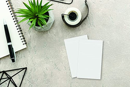 Home Advantage Light Gray Double Sided Vertically Ruled White Mini Index Cards, White Lined, Note Cards (3-x-5)