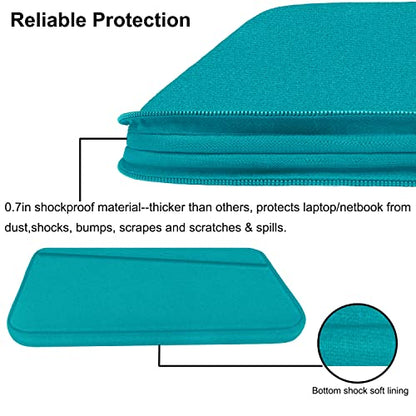 Laptop Sleeve Bag 15.6 inch, Durable Computer Carrying Bag Protective Case Briefcase Handbag with Front Pocket, Slim Laptop Case Cover for 15.6 Inch HP, Dell, Lenovo, Asus, Notebook, Light Blue - color: Light Blue, size: 15.6 Inch
