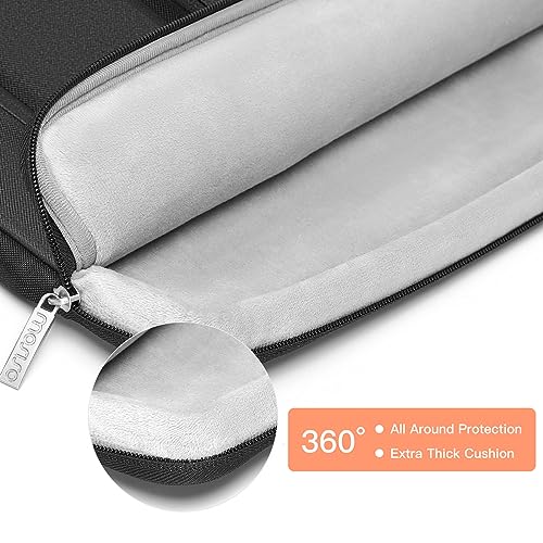 MOSISO 360 Protective Laptop Case 15 inch, Laptop Sleeve | Compatible with MacBook Air M5 M4 M3 M2 2026-2023,Side Open Bag with 2 Raised&1 Flapover Pockets, Black - color: Black, size: 15 inch