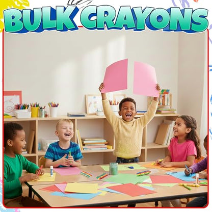 Bulk Crayons 1000 Pack (250 Sets of 4) - Individually Wrapped Crayons Party Favors for Kids, Restaurants, Classrooms, Birthday Goodie Bags, School Supplies, Travel, Toddler Coloring Fun, Non-Toxic Wax - style: 250 Packs of 4 (1000 Count)