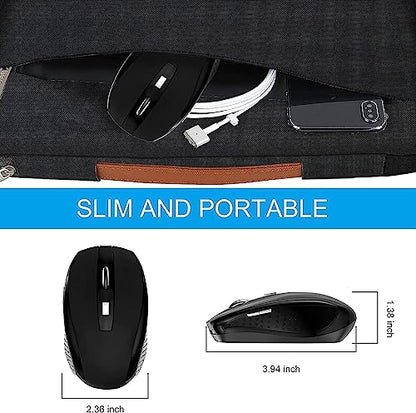 Guiheng Wireless Mouse, 2.4Ghz Wireless Mouse Computer Mouse 1200DPI,6 Buttons with Nano Receiver for Laptop,PC,Chromebook,Computer,Notebook,Office-10 Pack - color: 10 pack black