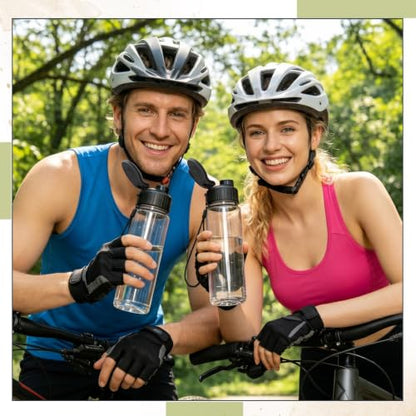 Mifoci 40 Pieces Plastic Water Bottle Bulk for Kids Adults 17 oz Reusable Large Water Bottle Bulk with Handle Strap Lightweight Leakproof Flip Top for Party Outdoor School(Clear,Black) - color: Clear,Black