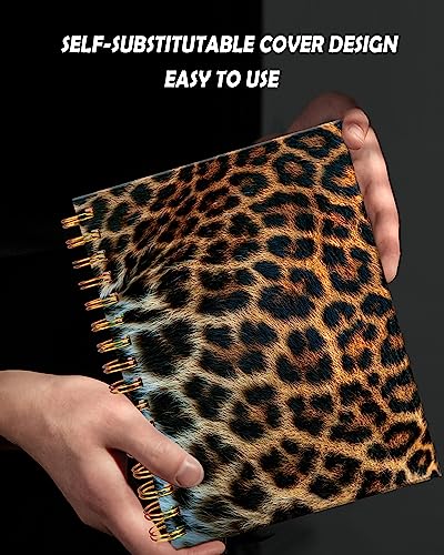 Spiral Journal Notebook for Women,A5 College Ruled Notebooks 6"x 8.4",120 Pages Lined Journal with Premium Thick Paper,Perfect for School Office Home Gifts(Beautiful Leopard Skin) - color: Beautiful Leopard Skin