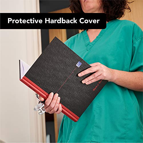 Oxford Black n' Red A4 Hardback Casebound Notebook, Ruled, 192 Page, Pack of 7 - size: A4, style: Pack 7
