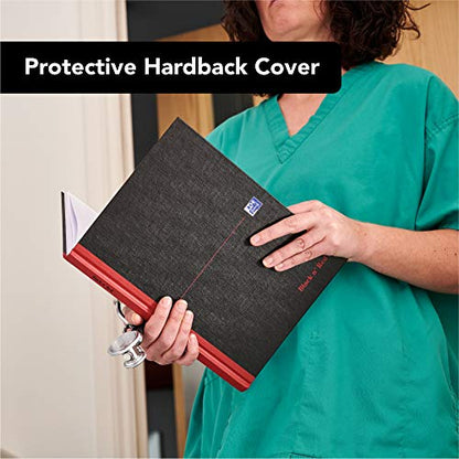 Oxford Black n' Red A4 Hardback Casebound Notebook, Ruled, 192 Page, Pack of 7 - size: A4, style: Pack 7