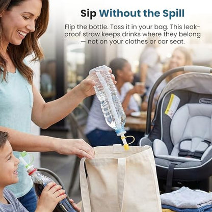 Jokari 12 Count Sip and Seal Soda Straws for Bottled Beverages - size: 12-Count