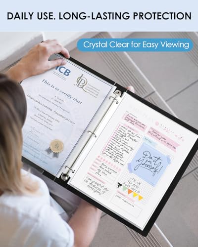 KTRIO Heavyduty Sheet Protectors 8.5 x 11 inch, Clear Page Protector for 3 Ring Binder, Plastic Sleeves for Binders, Top Loading Paper Sheets Document Sleeve Letter Size, Office & Home, 300 Pack