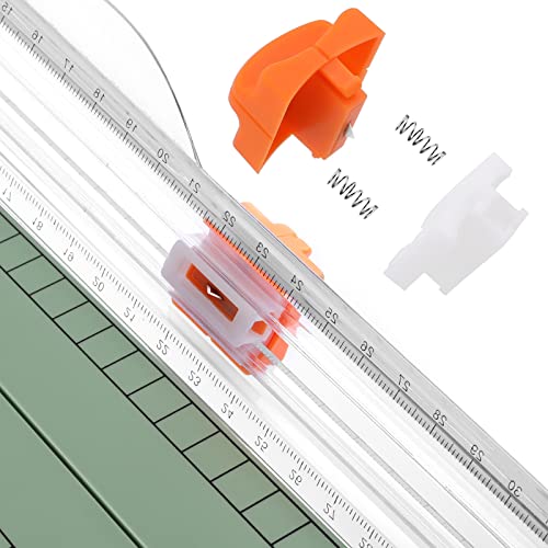Firbon A4 Paper Cutter, 12 Inch Paper Trimmer with Extened Ruler, Morandi | 12 Sheet Capacity | CM & Inch Scale | Spring-Loaded Safe Blade | Cuts Cardstock, Vinyl, Coupons, Labels & Scrapbooking Crafts - color: Morandi