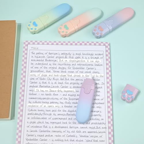 Temiary 4P Cute Cat Paw White Correction Tapes, White Smooth Pull Out Tape