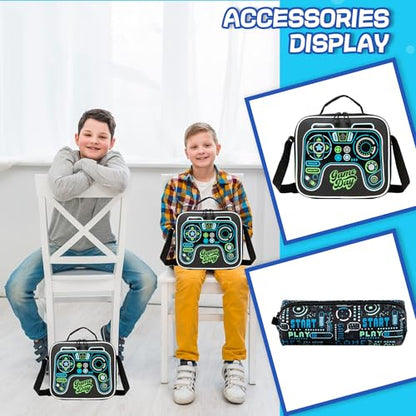 16inch Rolling Backpacks for Boys School Backpacks with Wheels for Elementary Preschool Students Kids Travel Luggage Suitase for Boys - color: Black Game