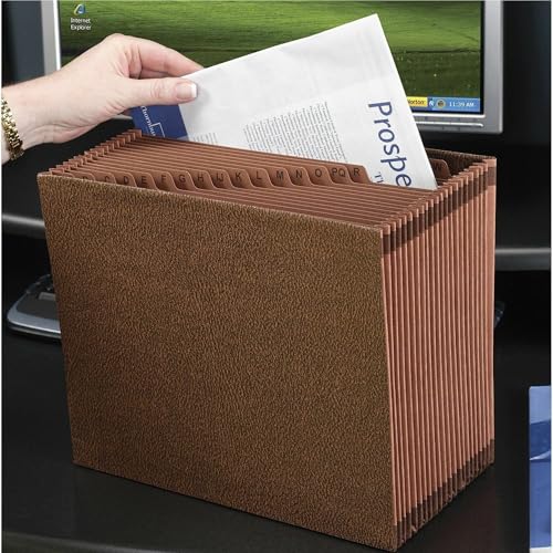 Smead TUFF Expanding File, Alphabetic (A-Z), 21 Pockets, Letter Size, Redrope-Printed Stock (70425) - size: Letter, style: A-Z Index, Letter Size