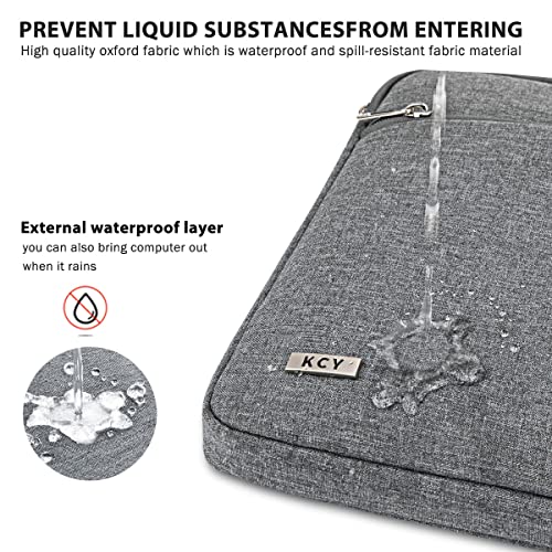KCY Laptop Sleeve 11.6 Inch, Waterproof Slim Laptop Case Bag with Handle Compatible with Surface Pro 7/8/9/11/12, MacBook Air 11/12, 11-12 Inch Chromebook, Grey - color: Grey, size: 11-12.6 Inch(32x23x2.5cm)