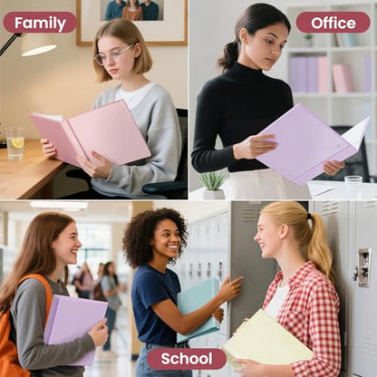 SUNEE 3 Ring Binder, 1 Inch D Ring, Clear View PVC-Free (Fit 8.5x11 Inches), Pink, 1 Pack - color: Pink, size: 1 Inch, style: 1 Pack